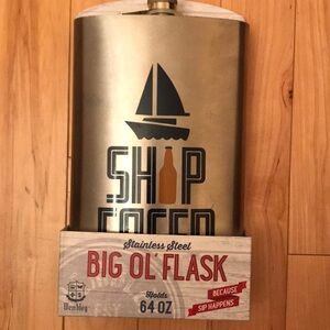 Wembley "Ship faced" Stainless Steel Flask 64 oz